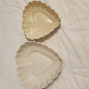 Belleek Porcelain Hearts (2) Valentines